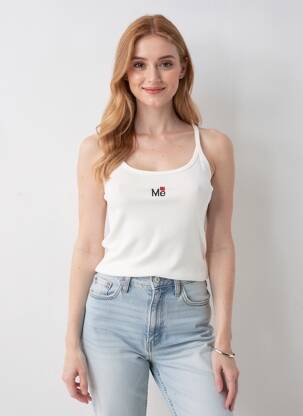Débardeur stretch sans manche blanc ME369 femme