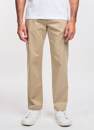 Pantalon chino tissage popeline taille normale beige OXBOW homme