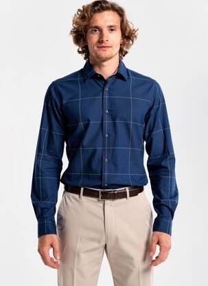 Chemise manches longues coupe droite bleu PEPE JEANS homme