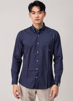 Chemise manches longues coupe cintrée bleu LEE COOPER homme