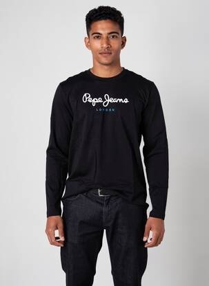 T-shirt coupe droite manches longues noir PEPE JEANS homme