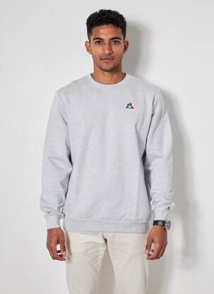 Sweat-shirt broderie manches longues gris LE COQ SPORTIF homme