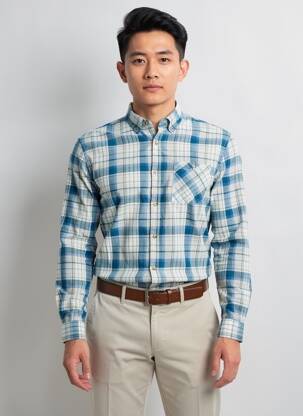 Chemise manches longues coupe droite bleu LEE COOPER homme
