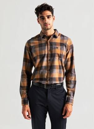 Chemise manches longues coupe droite orange QUIKSILVER homme