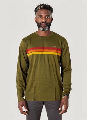 T-shirt coupe droite manches longues vert ASTORE homme