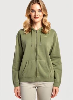 Veste casual col rond vert ROXY femme