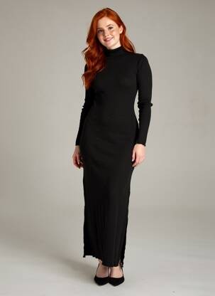 Robe pull stretch manches longues noir NASTY GAL femme
