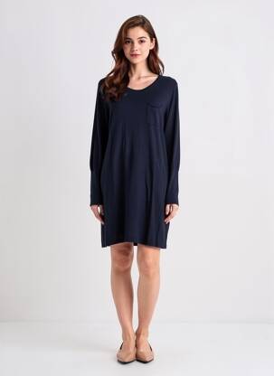 Robe pull stretch manches longues bleu HARRIS WILSON femme