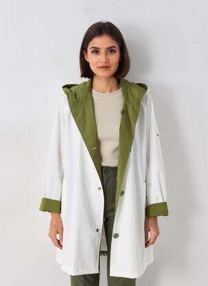 Imperméable manches longues a capuche blanc OOF WEAR femme
