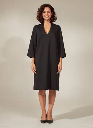 Robe mi-longue manches 3/4 manches 3/4 noir CATNOIR femme
