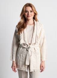 Gilet manches longues stretch beige KOCCA femme