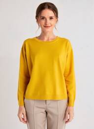 Pull stretch manches longues jaune ESTHEME femme