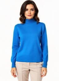 Pull stretch manches longues bleu ESTHEME femme