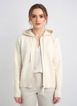 Gilet manches longues col rond beige ABSOLUT CASHMERE femme