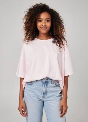 T-shirt stretch manches courtes rose TANTÄ femme