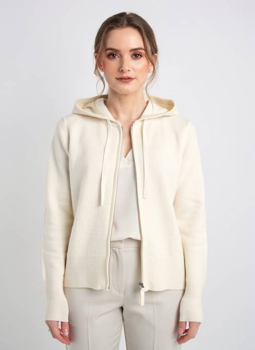 Gilet manches longues stretch beige ABSOLUT CASHMERE femme