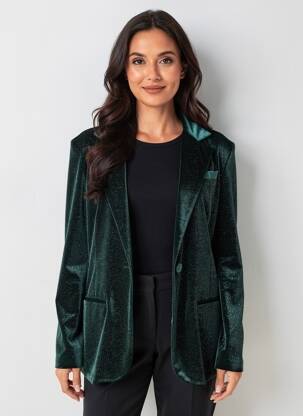 Blazer finition intérieure doublée vert CREAM femme