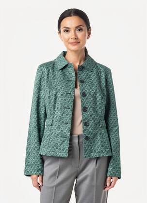 Veste casual poignets boutonnés avec fente vert ZILCH femme