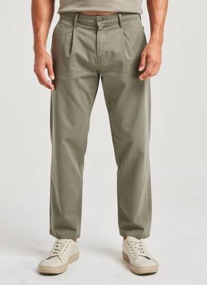 Pantalon chino coupe chino taille normale vert BASK IN THE SUN homme