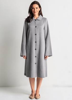 Robe de chambre tissage jersey gris SENORETTA femme