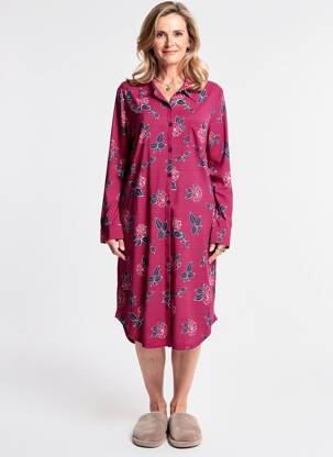 Chemise de nuit imprimé fleurs rouge RINGELLA femme