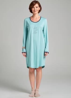 Chemise de nuit stretch bleu RINGELLA femme
