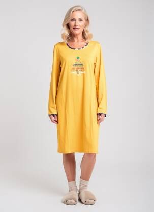 Chemise de nuit stretch jaune RINGELLA femme