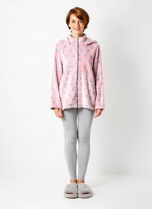 Robe de chambre stretch rose SENORETTA femme