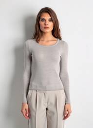 T-shirt manches longues manches longues gris EMMEBIVI femme