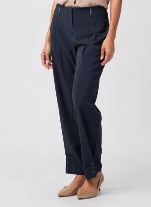 Pantalon 7/8 stretch taille normale bleu EVA KAYAN femme