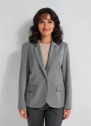 Blazer coupe cintrée gris EVA KAYAN femme