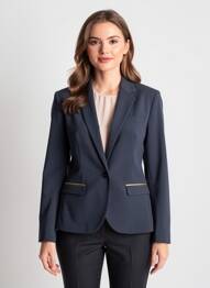 Blazer coupe cintrée bleu EVA KAYAN femme
