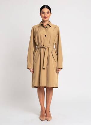 Robe mi-longue manches longues manches longues marron TANTÄ femme