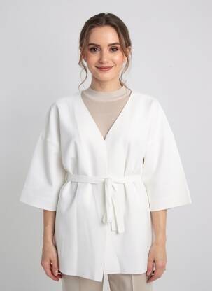 Veste casual coupe cintrée blanc CATNOIR femme