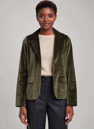 Blazer poches vert MAJESTIC FILATURES femme