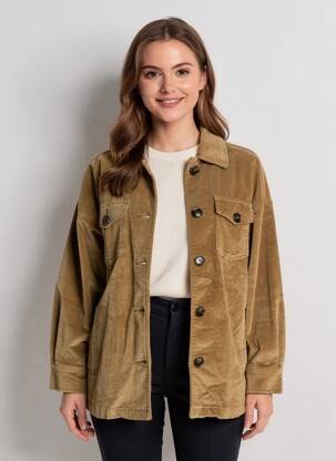Veste casual coupe droite marron LA PETITE ETOILE femme