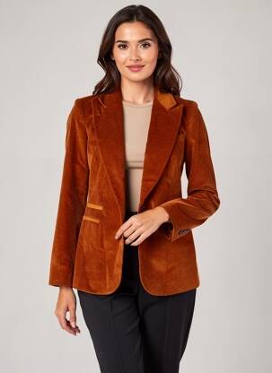 Blazer poches marron FABIENNE CHAPOT femme