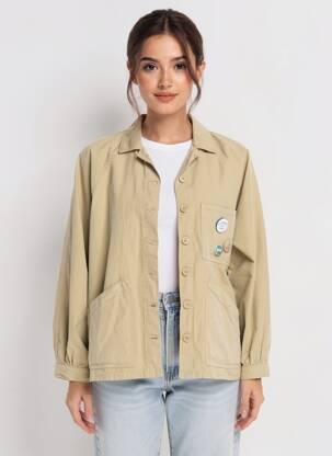 Veste casual coupe droite beige FIVE femme