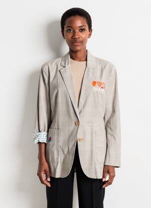 Blazer poches beige ME369 femme