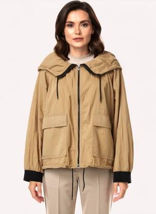 Coupe-vent manches longues a capuche marron CATNOIR femme