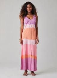Robe longue sans manche sans manche violet ALDO MARTIN'S femme