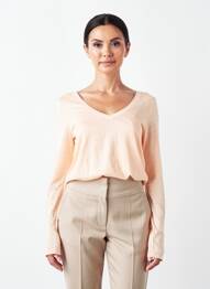 T-shirt manches longues manches longues orange AMERICAN VINTAGE femme