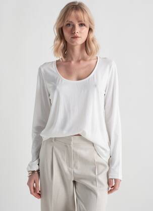 T-shirt manches longues manches longues beige SCOTCH & SODA femme
