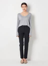 T-shirt manches longues manches longues gris AMERICAN VINTAGE femme