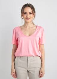 T-shirt coupe droite manches courtes rose AMERICAN VINTAGE femme