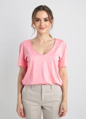 T-shirt coupe droite manches courtes rose AMERICAN VINTAGE femme