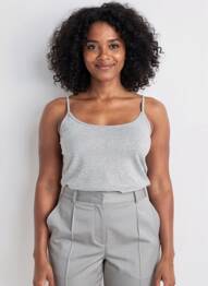 Top stretch fines bretelles gris AMERICAN VINTAGE femme