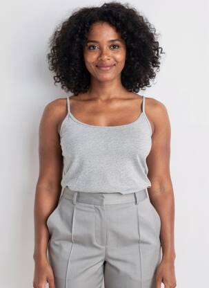 Top stretch fines bretelles gris AMERICAN VINTAGE femme