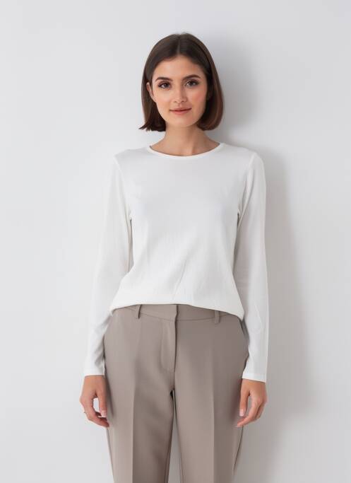 T-shirt manches longues manches longues blanc MAJESTIC FILATURES femme