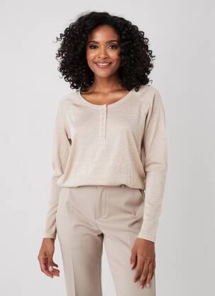 T-shirt manches longues manches longues marron ISLOW femme